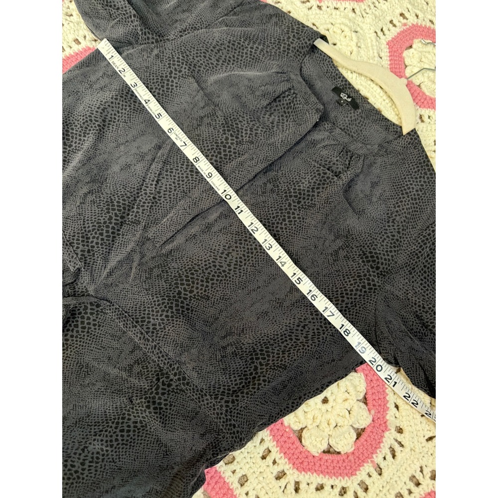 Rails Hana Cobra Silk Mini Dress Charcoal Grey Snakeskin Print Size Small - Picture 9 of 11